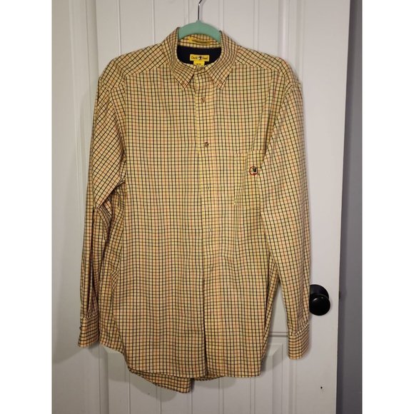 Duck Head Long Sleeve M/M Yellow, Red, and Blue Plaid Button Down Shirt - Picture 1 of 4